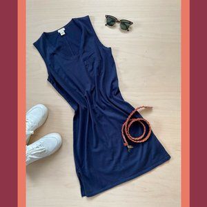 J Crew Navy Blue Sleeveless Tee Dress